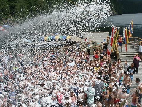Snow day in summer.